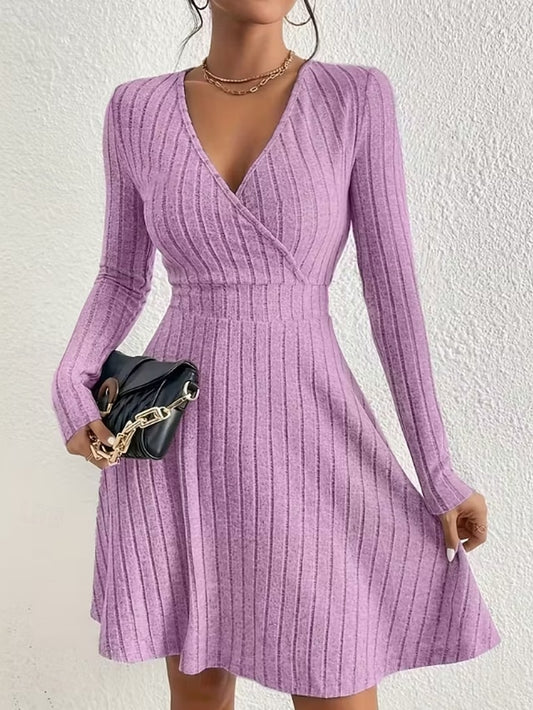 Women's Knee Length Dress Sweater Dress A Line Dress