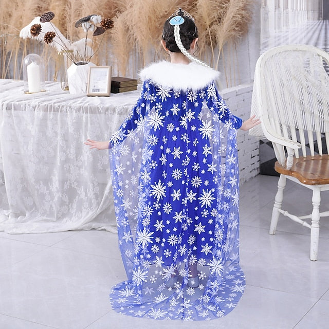 Theme Girl Princess Dress Fairytale Elsa Party Flower Frozen