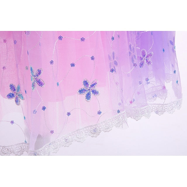 Cloak Dress Girl Flower Cosplay Rapunzel Princess