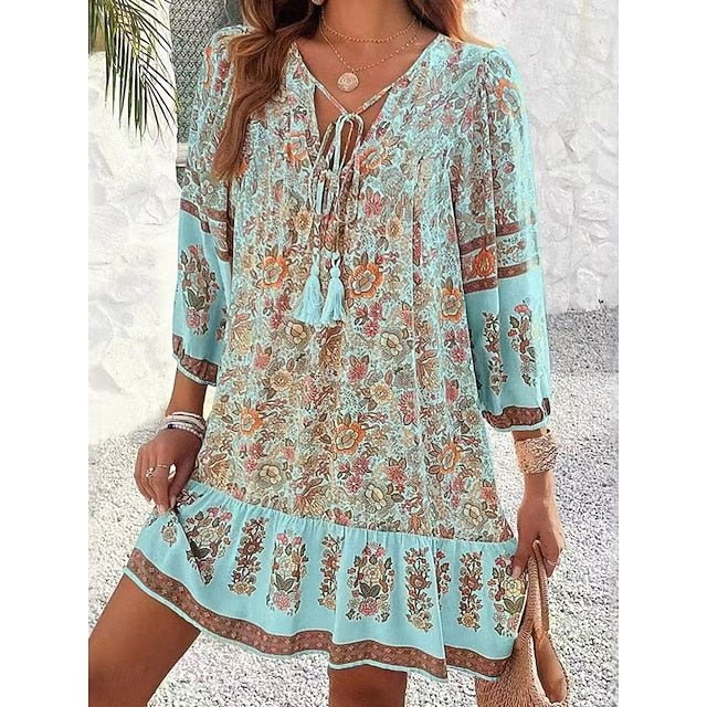 Women's Mini Dress Shift Dress Casual Outdoor Beach Loose