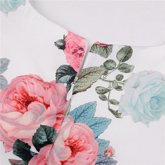 Kids Girls' Short Party Sleeve Dress Floral Flower