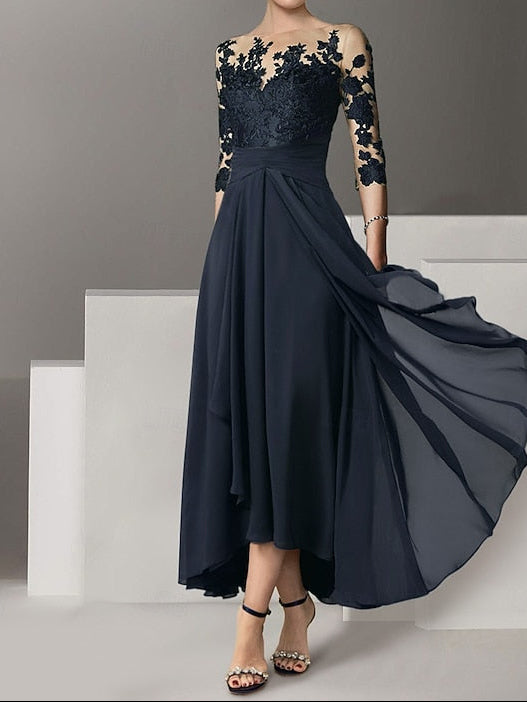 Guest Elegant Dress Cocktail A-Line Dresses Asymmetrical Wedding