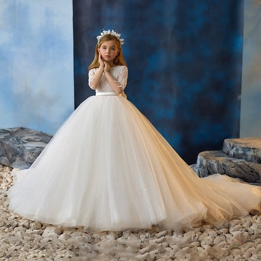 Party Dress Girl Flower Communion First Girls' Kids