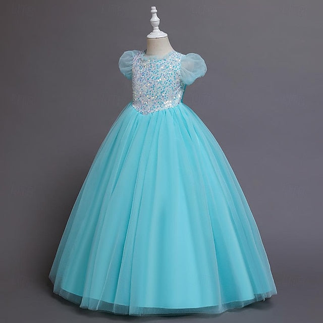Girl Kids Sequin Party Flower Girls' Dress