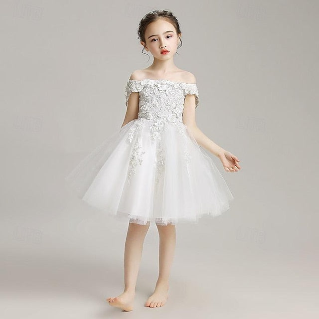 Dress Flower Girl Party Sequin Girls' 3/4 Toddler