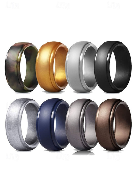 Men – Ring Matte for Comfortable Silicone Durable Black