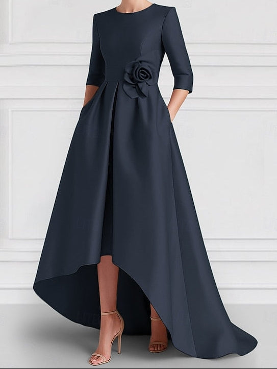 Formal Evening A-Line Elegant Asymmetrical Gown Dress Wedding