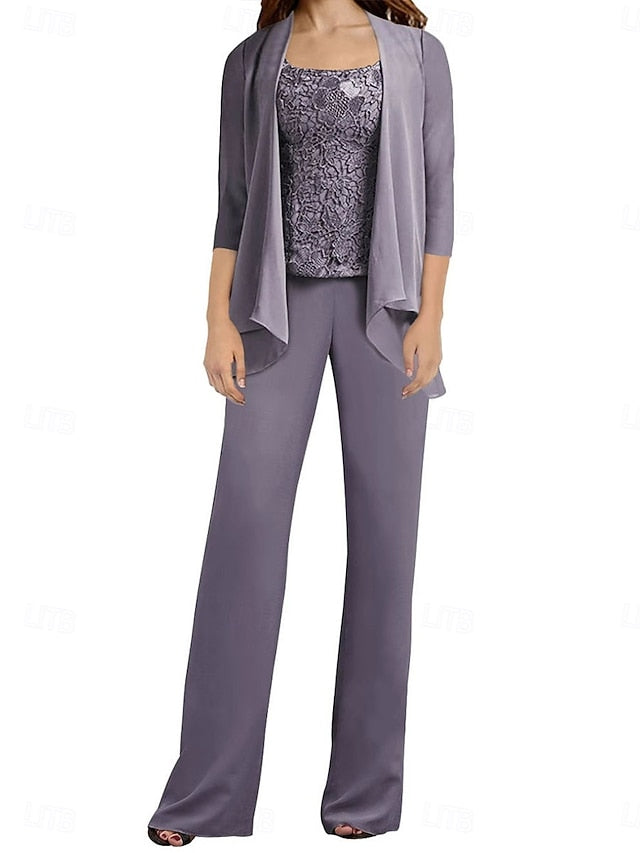 Bride Simple Wedding Mother of the Guest Elegant Pantsuit Dress