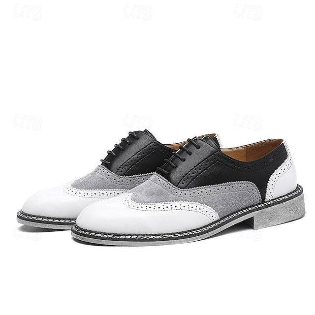 in Gatsby-Inspired Men's Oxford Shoes Spectator Wingtip
