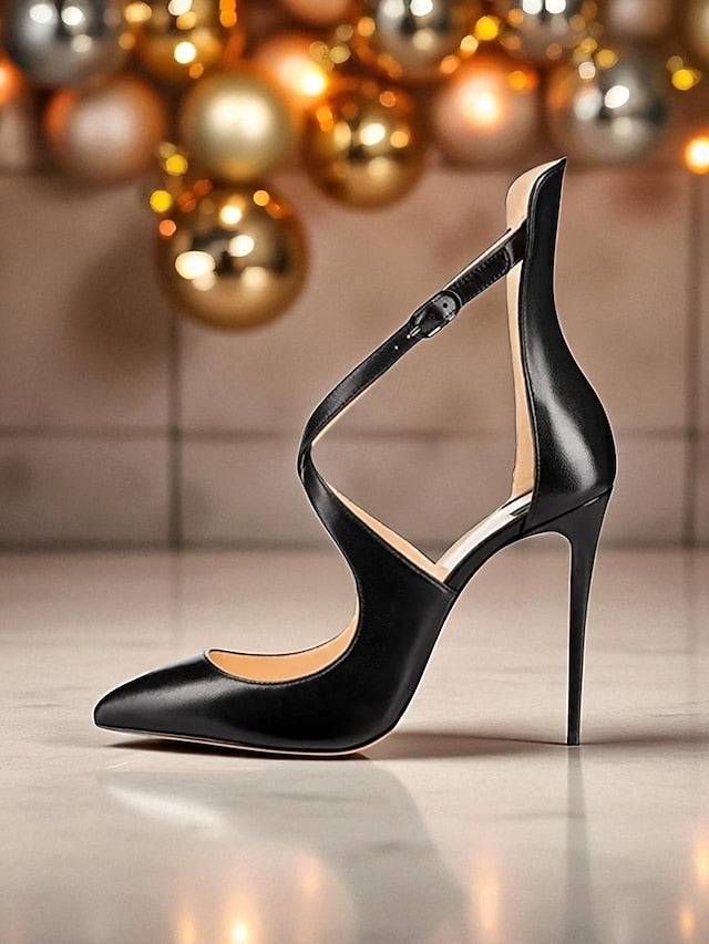 Leather - Purple Women's Heels Strappy Patent Stiletto