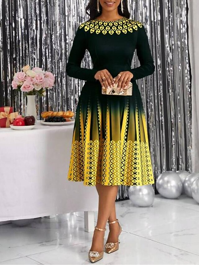 Women's Midi Dress A Line Dress Casual Dress Winter Dress