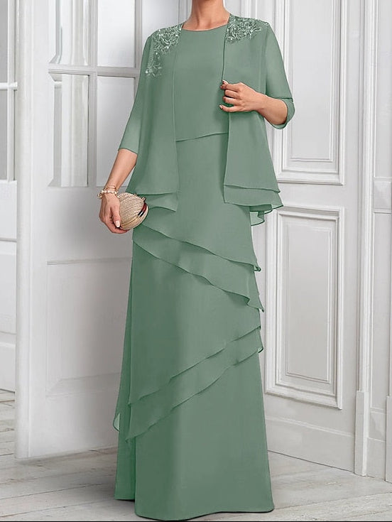 Mother the Piece Suit Formal Two Elegant of Bride A-Line Dress