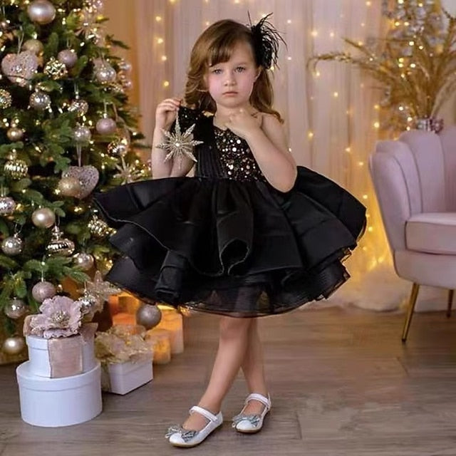 Sequin Party Kids Wedding Sleeveless Dress Girls'