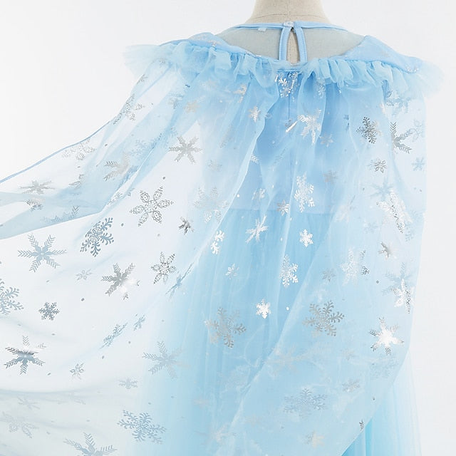 Princess Frozen Elsa Girl Flower Dress Party Theme Fairytale