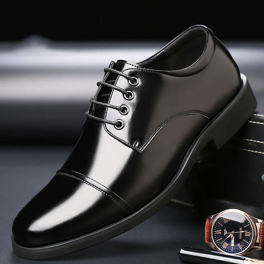Patent Shoes Lace-Up Oxford with Men's Leather Black