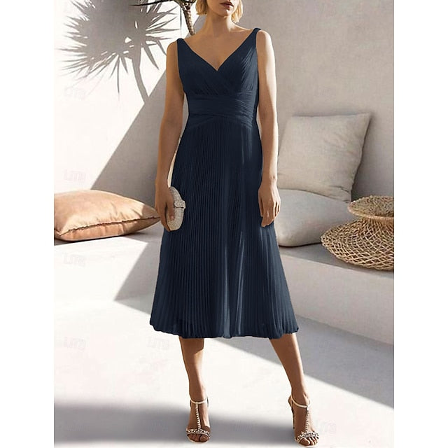 A-Line Cocktail Dresses Elegant Dress Formal Wedding Guest Tea