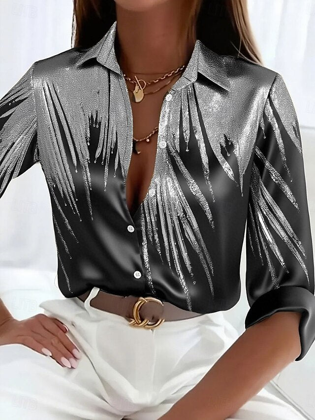 Women's Shirt Work Shirt Ombre Graphic Elegant Stylish