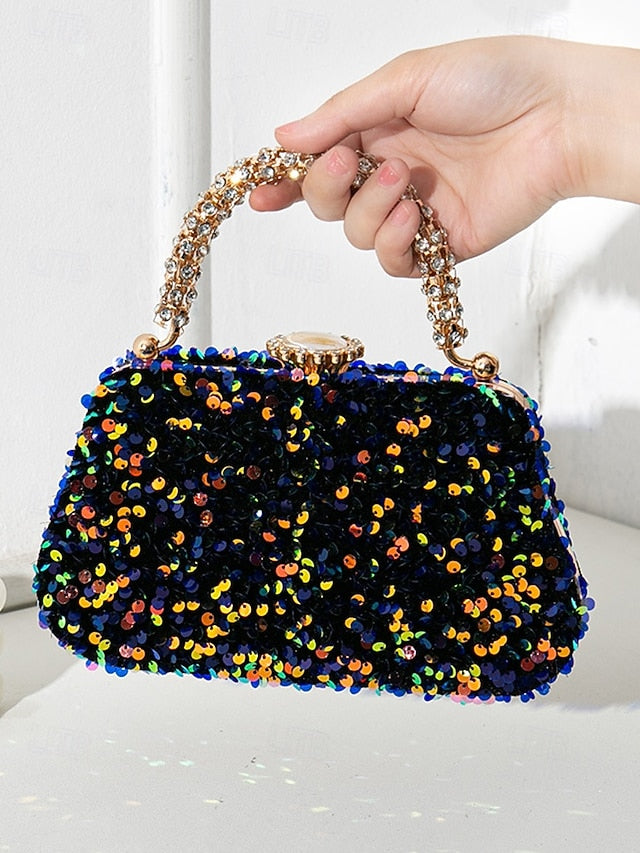 Women's – Vintage Evening Bag Embellished Clutch Sequin