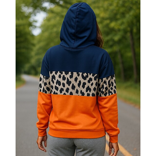 Women's Pullover Sweatshirt Casual Hoodies Long Sleeve Top