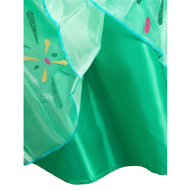 Girl Dress Theme Princess Frozen Flower Party Anna Fairytale