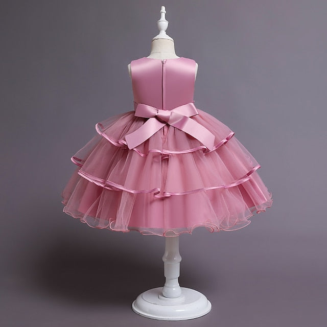 Sleeveless Girls' Sequin Girl Flower Kids Dress