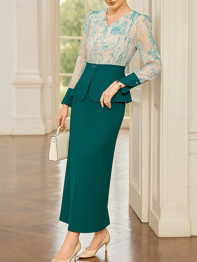 Formal Piece Elegant Mother Dress of Sets the Two Bride