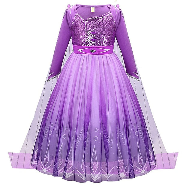 Theme Anna Fairytale Frozen Dress Flower Princess Girl Party