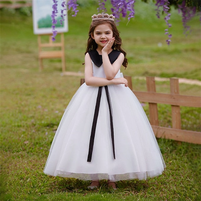 Color Party Sleeveless Block Girls' Dress Kids Performance