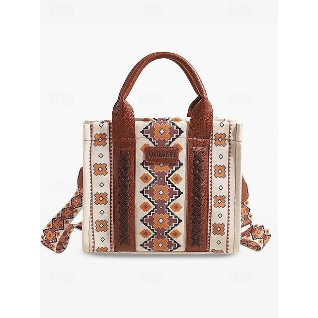 – Ethnic Bag Vintage-Inspired Women's Tote Print Boho