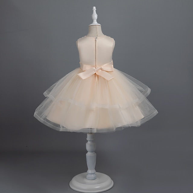 Party Girls' Sleeveless Color Toddler Solid Dress