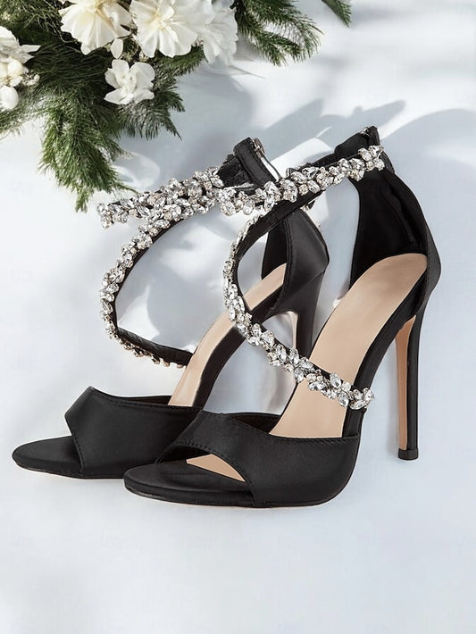 Rhinestone-Embellished – Elegant Stiletto Heels Women's