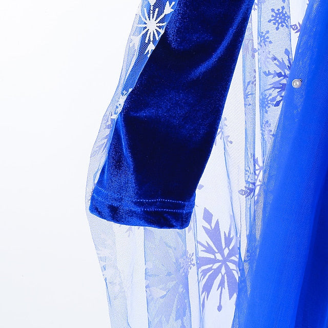 Theme Girl Princess Dress Fairytale Elsa Party Flower Frozen