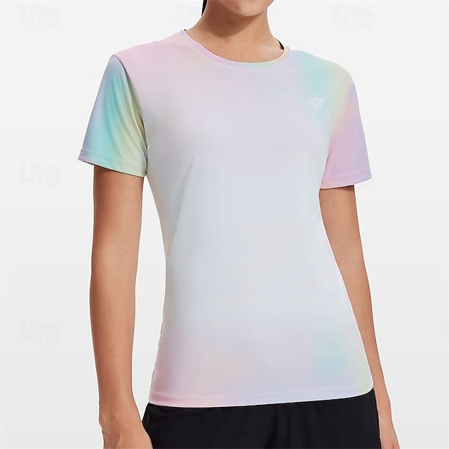 Women's Yoga Top Crew Neck Quick Dry Breathable Short