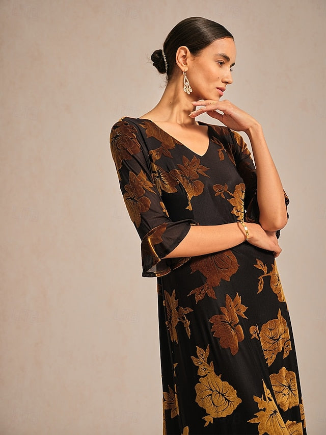 Women's Midi Dress A Line Dress Elegant Birthday Cocktail
