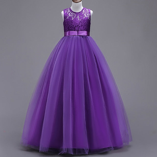 Dress Flower Girls' Party Gown Girl Evening