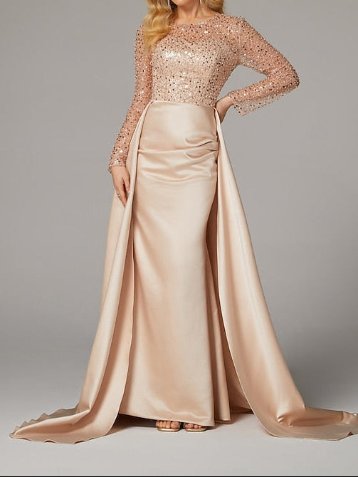 Elegant Floor Carnival Dress Gown Mermaid Evening Masquerade