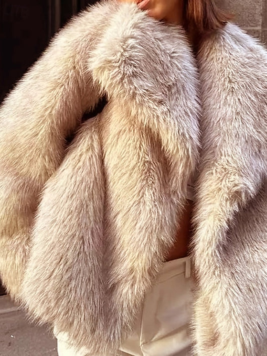 Comfortable Fur Leathers Warm Faux Coat Women's Furs