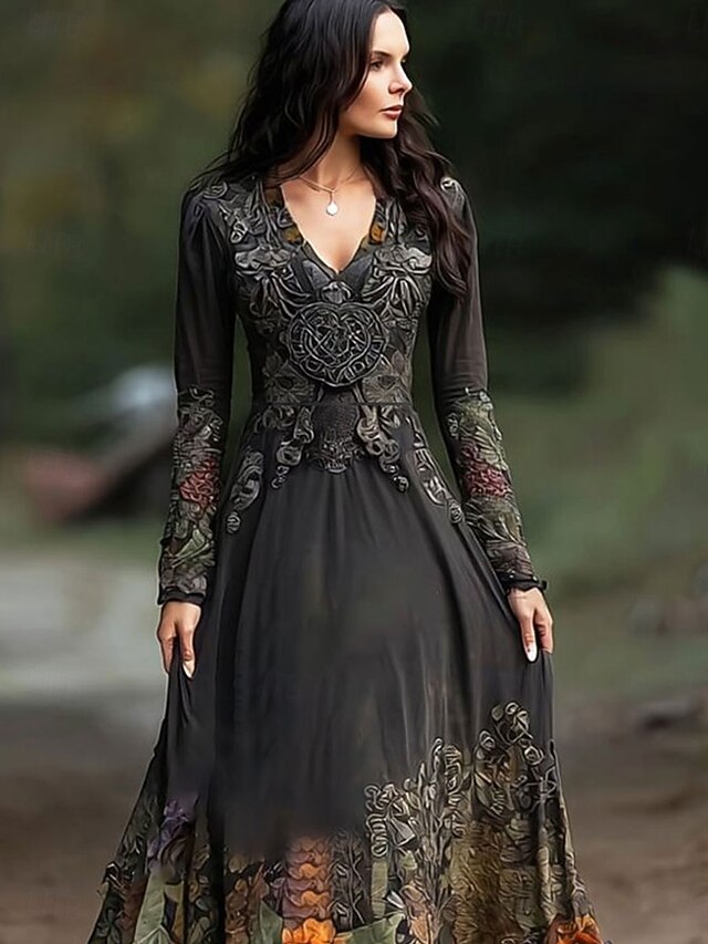 Women's Maxi Dress A Line Dress Pleated Dress Fit And Flare