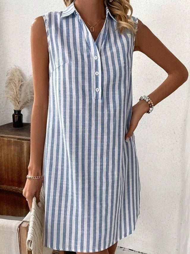 Women's Mini Dress Shirt Dress Fashion Modern Vacation