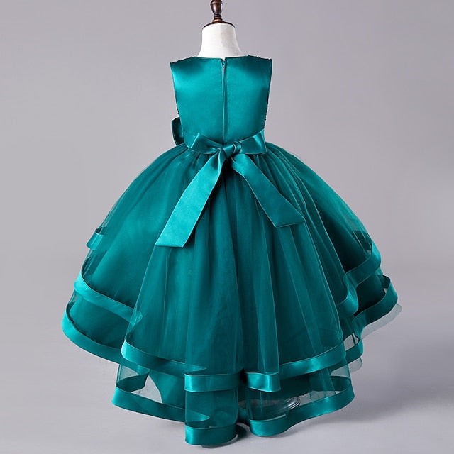 Party Sleeveless Kids Girls' Sequin Wedding Festival Dress