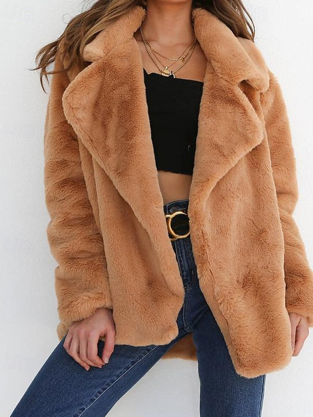 Furs Warm Faux Comfortable Women's Coat Fur Teddy