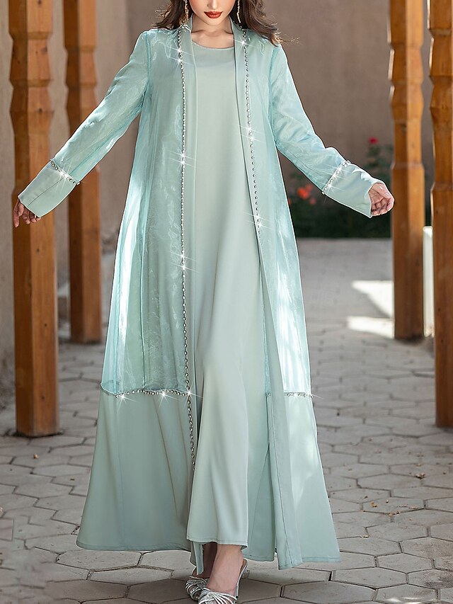 Elegant the of Vintage Mother Crew Bride Neck Dress Floor A-Line