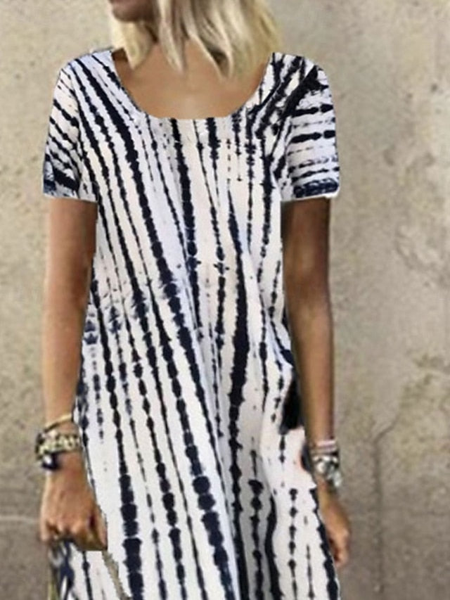 Women's Midi Dress T Shirt Dress Tee Dress Shift Dress