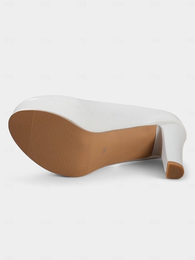 1950s - Faux Heels Pink Women's Platform Victorian-Style