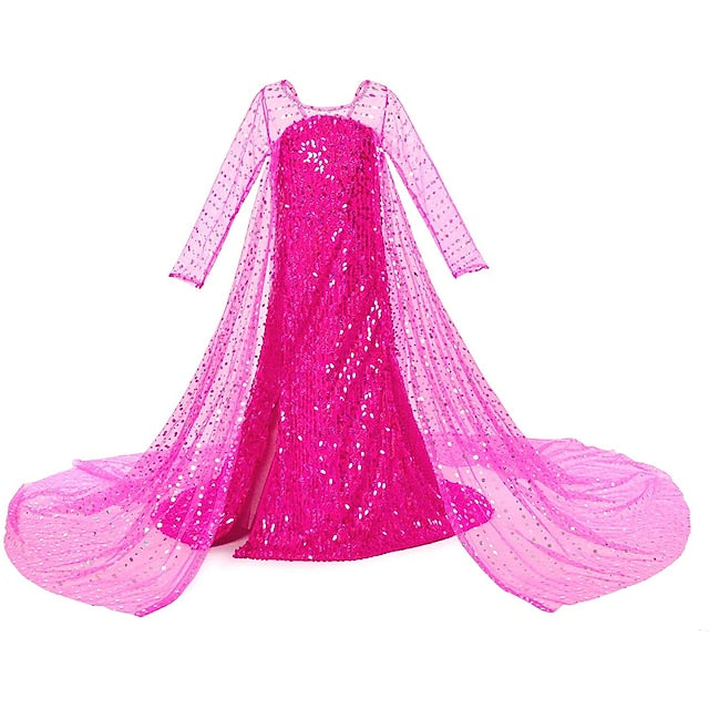 Girls' Dress Elsa Movie Girl Princess Flower Frozen