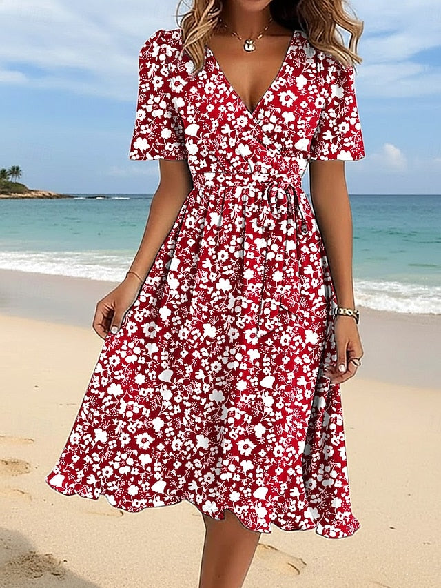 Women's Midi Dress A Line Dress Vacation Casual Holiday