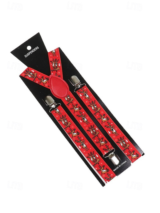 Snowman Men's with Christmas Suspenders