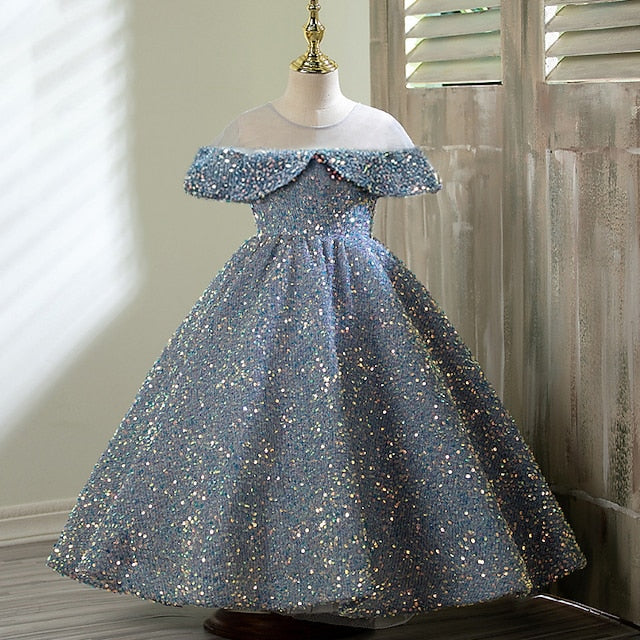 Gown Girl Dress Flower Party Girls' Evening