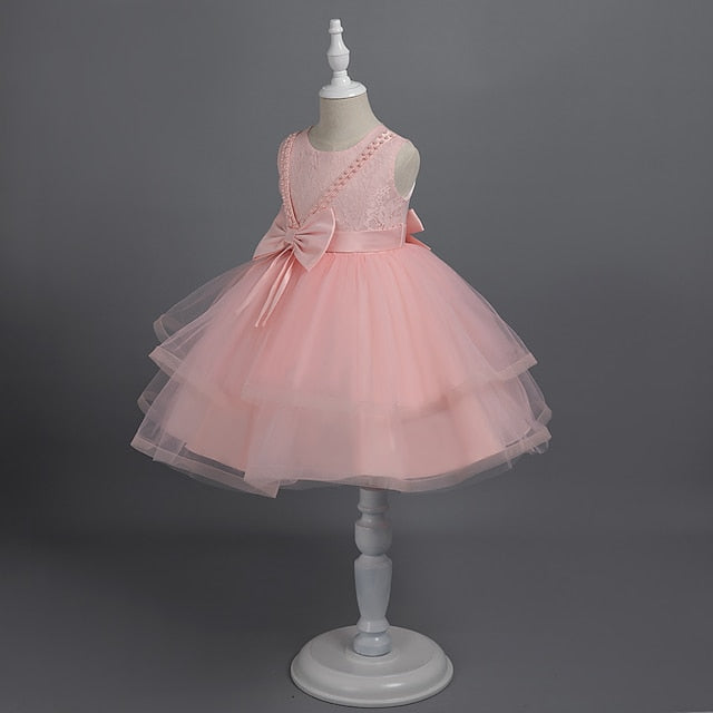 Party Girls' Sleeveless Color Toddler Solid Dress