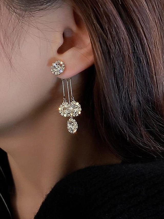 Earrings – Dangle Women Elegant Sparkling Crystal for